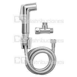 BIDET MANUAL PVC C/FLEXIBLE CROMO (JS-270 C) (003230)